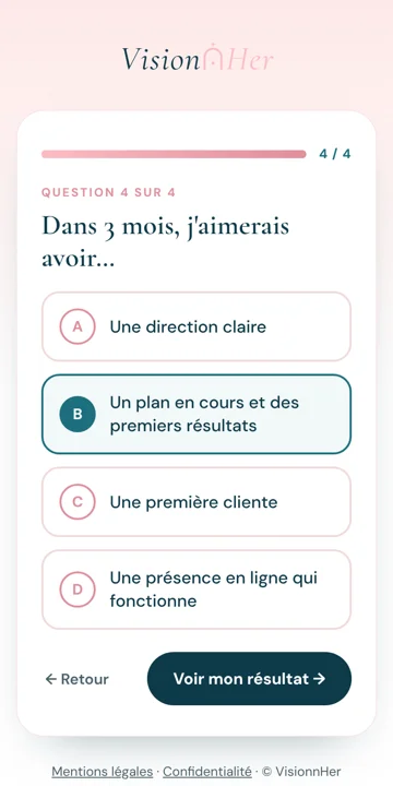Aperçu du mini-bilan sur téléphone
